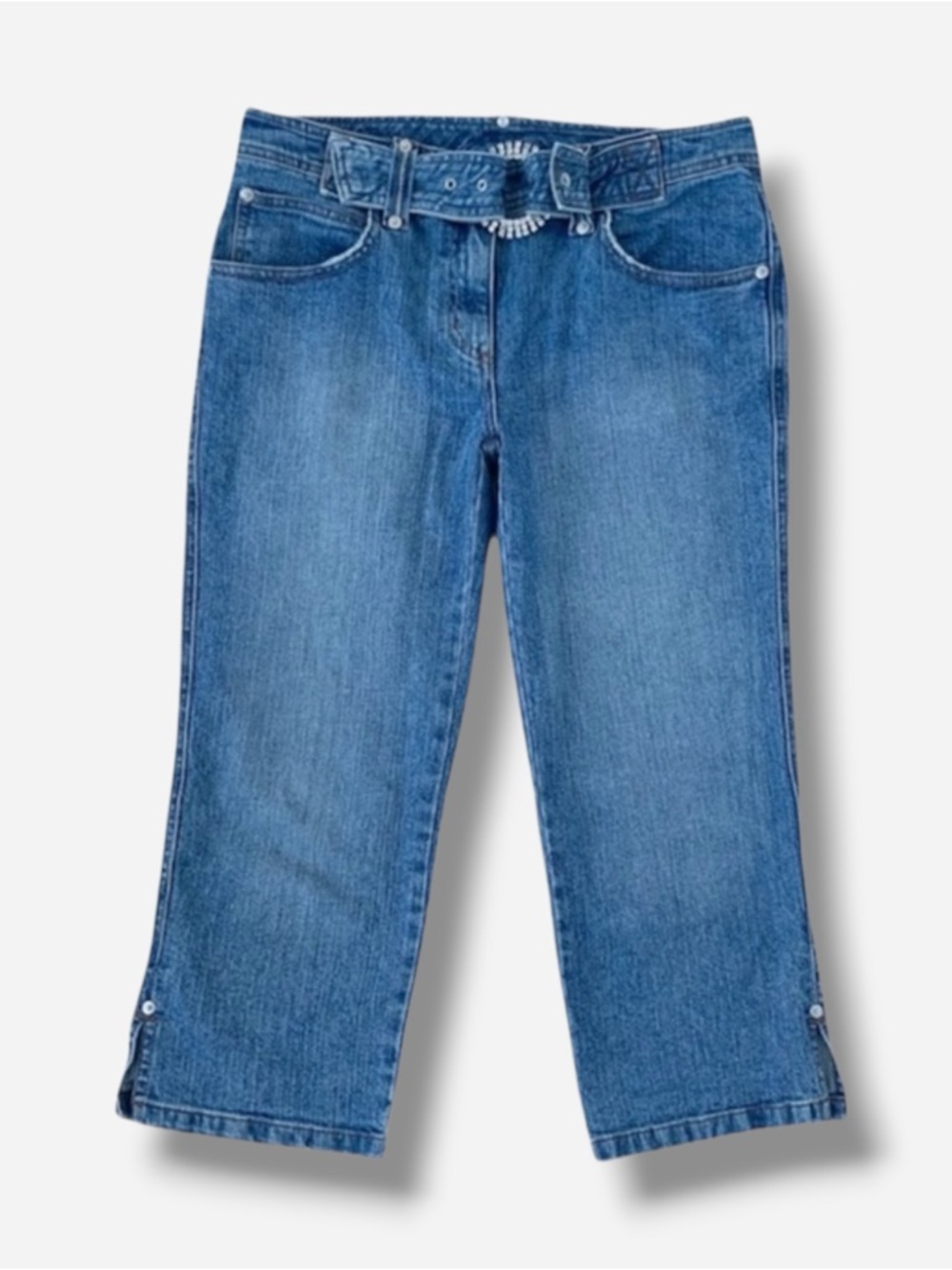 🌸INC🌸 Women’s Belted Capri Length Jeans Size 6 Blue